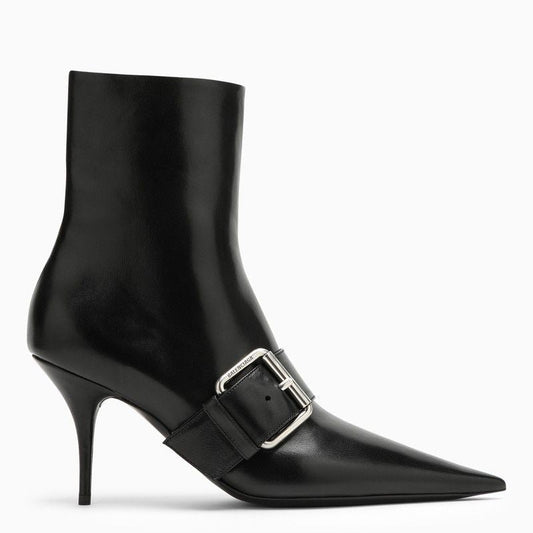 BALENCIAGA Knife 80 Leather Ankle Boots