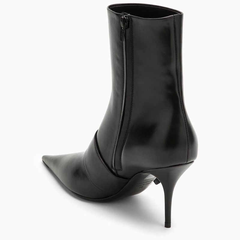 BALENCIAGA Knife 80 Leather Ankle Boots