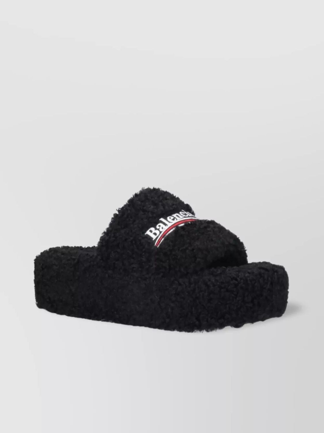 BALENCIAGA Furry Platform Sandals for Women