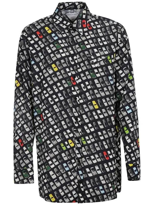 Bottega Veneta Car Print Long Sleeve Shirt