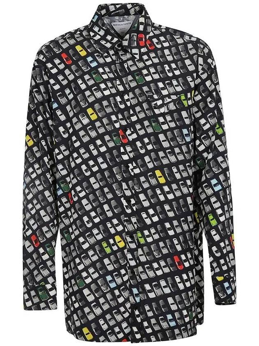 Bottega Veneta Car Print Long Sleeve Shirt