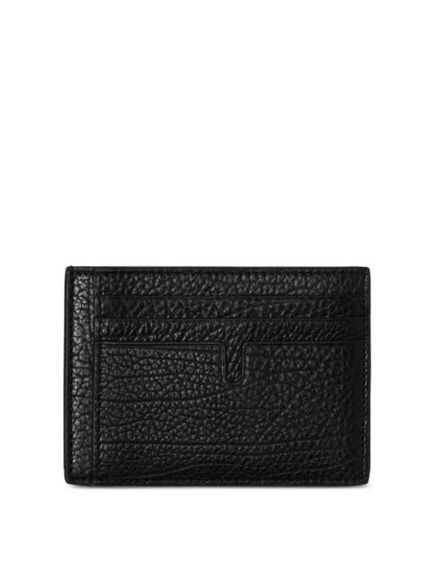 Burberry B-Cut Clip Leather Card Wallet Black