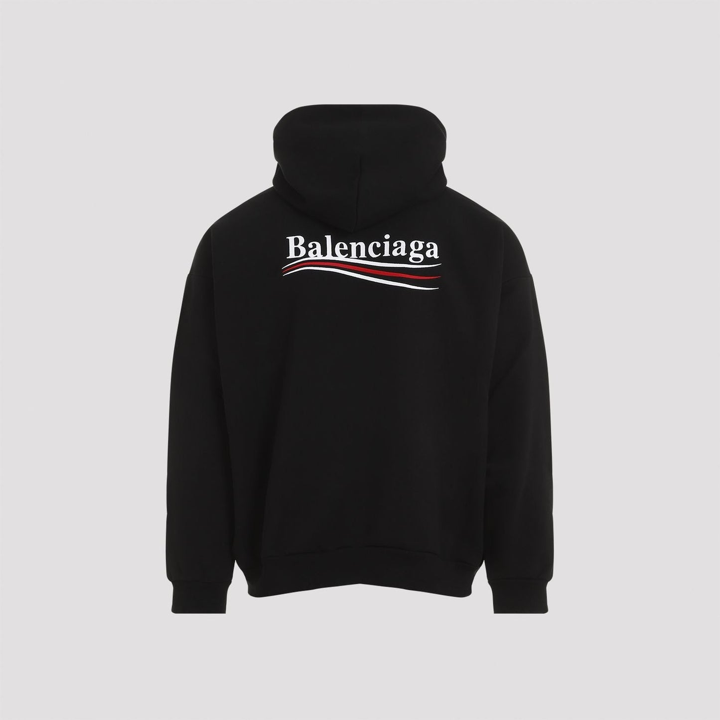 BALENCIAGA Cotton Hoodie with Ribbed Edges for Men - FW25 Collection