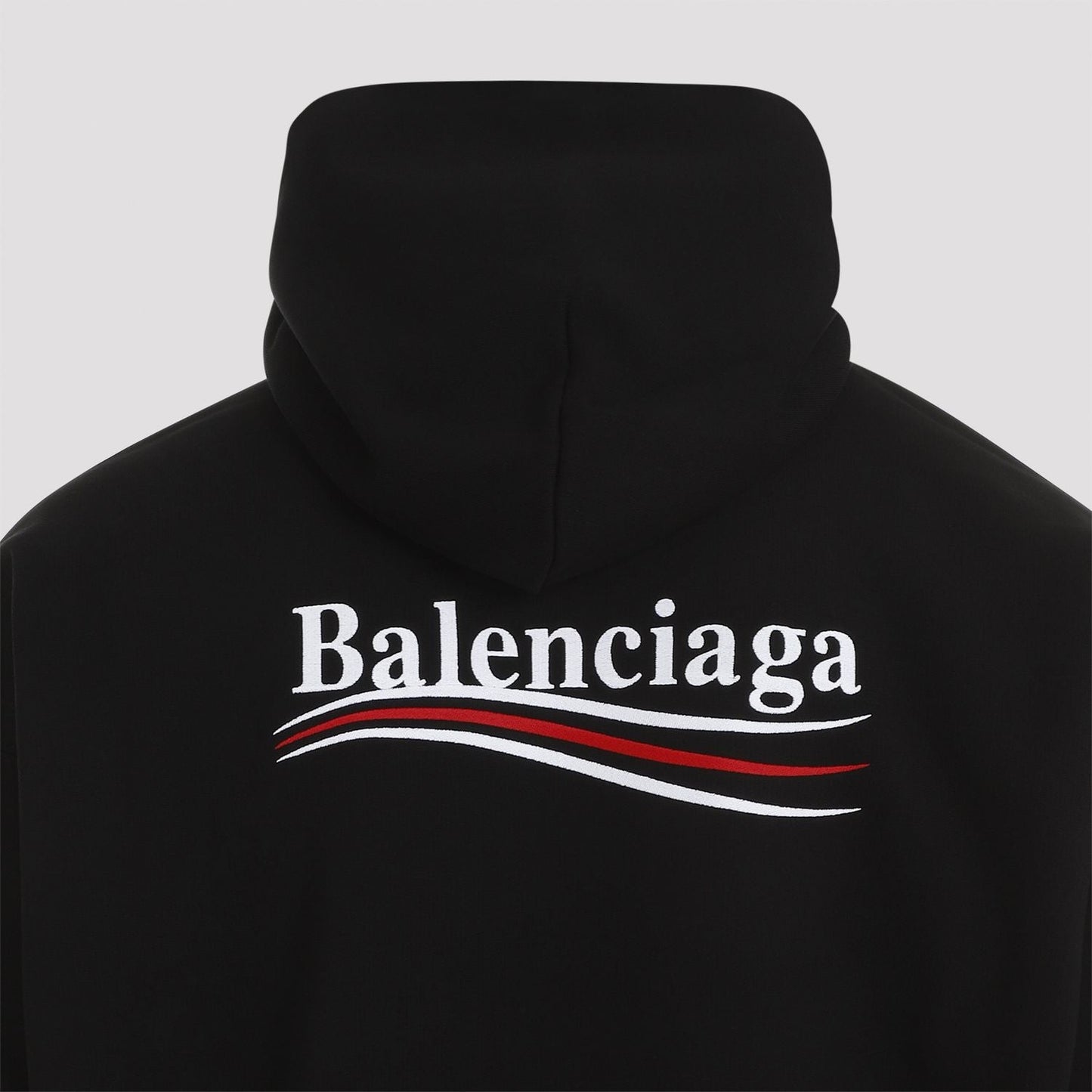BALENCIAGA Cotton Hoodie with Ribbed Edges for Men - FW25 Collection