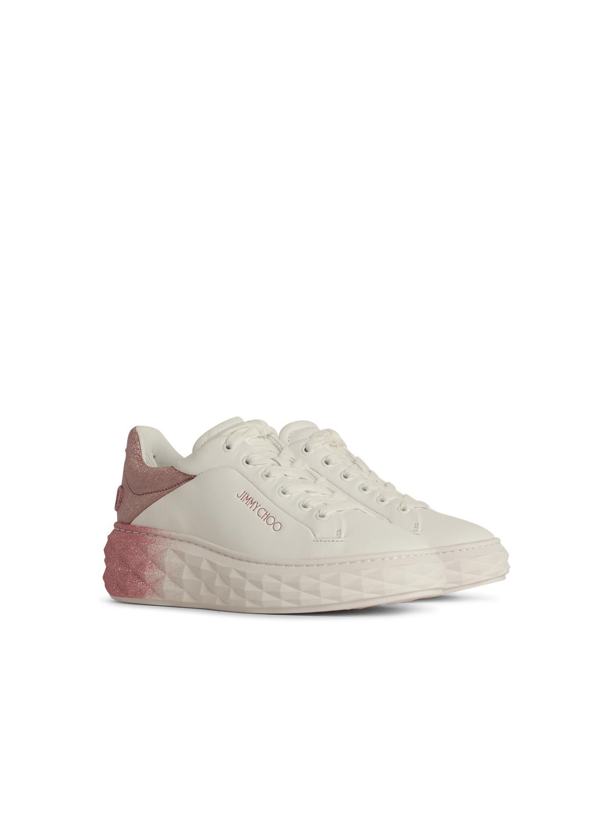 Jimmy Choo 'Diamond' Pink Leather Sneakers Women