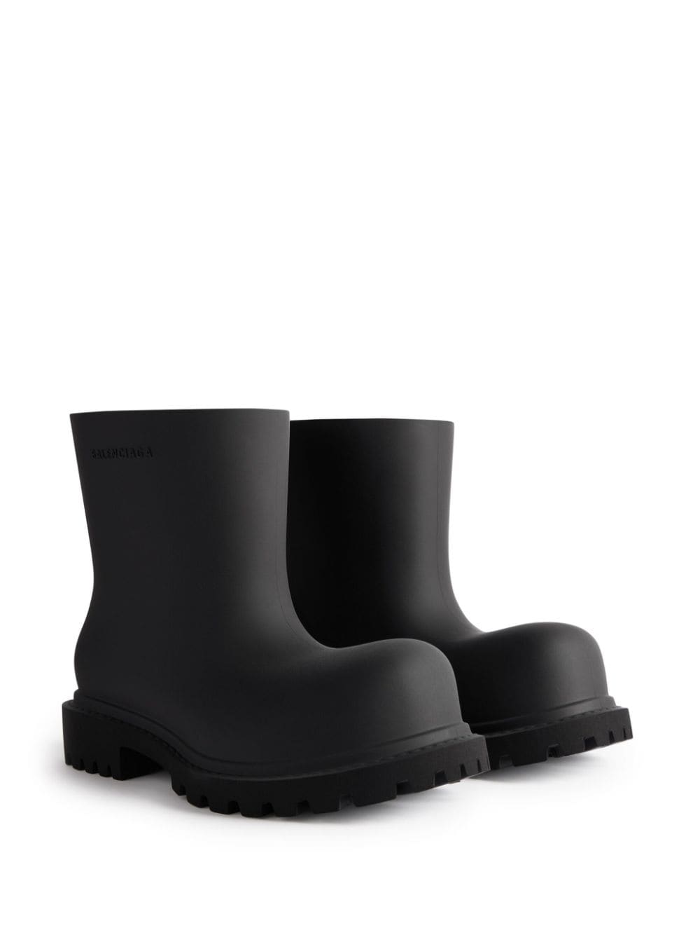 BALENCIAGA Mini Steroid Logo-Emerging Ankle Boots