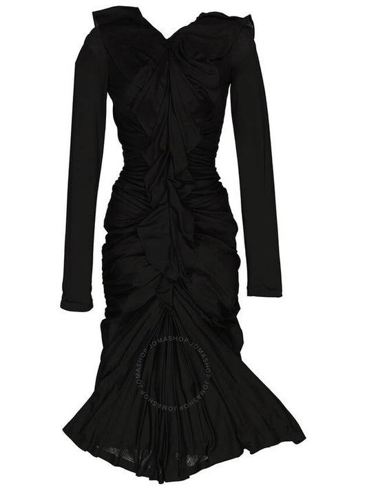 Burberry Burberry Black Edith Long-Sleeved Dress, Brand Size 4 (US Size 2)