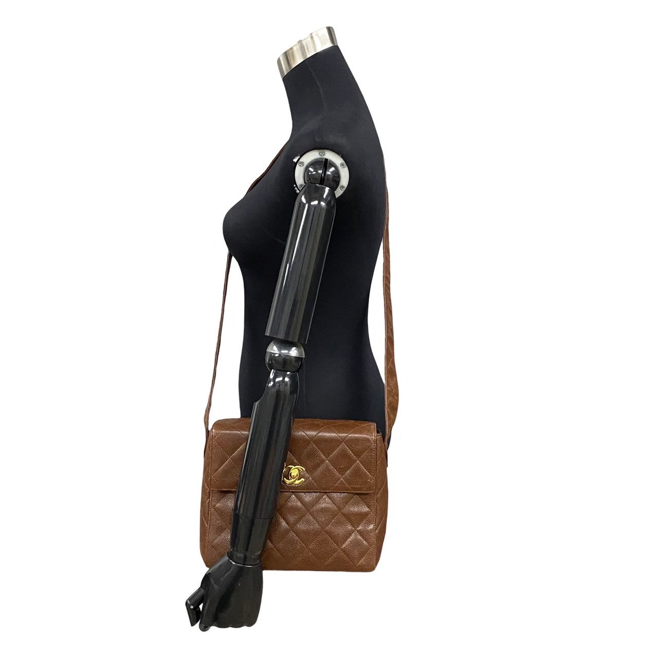 Chanel CC Caviar Flap Crossbody Bag  Leather Crossbody Bag