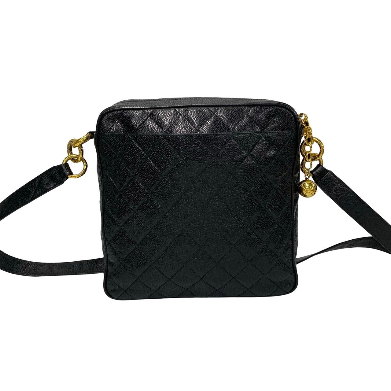 Chanel CC Caviar Flap Crossbody Bag  Leather Crossbody Bag