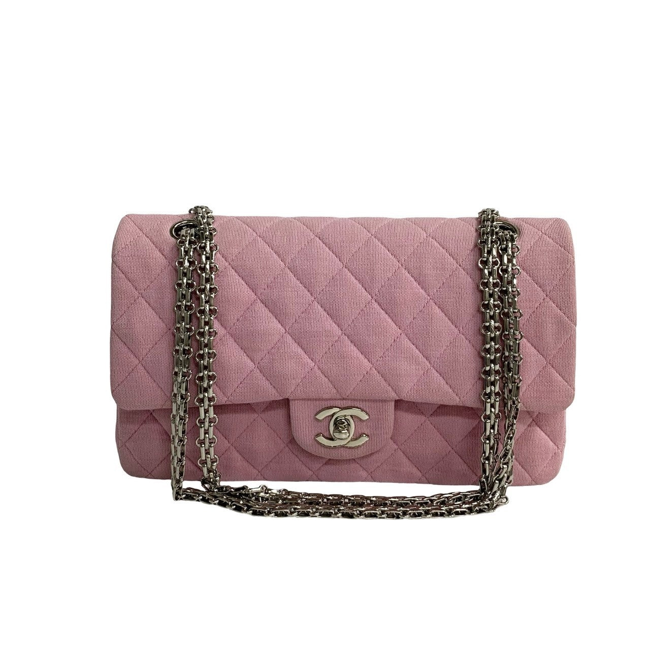 Chanel Medium Classic Double Flap Bag  Cotton Crossbody Bag in New Condition
