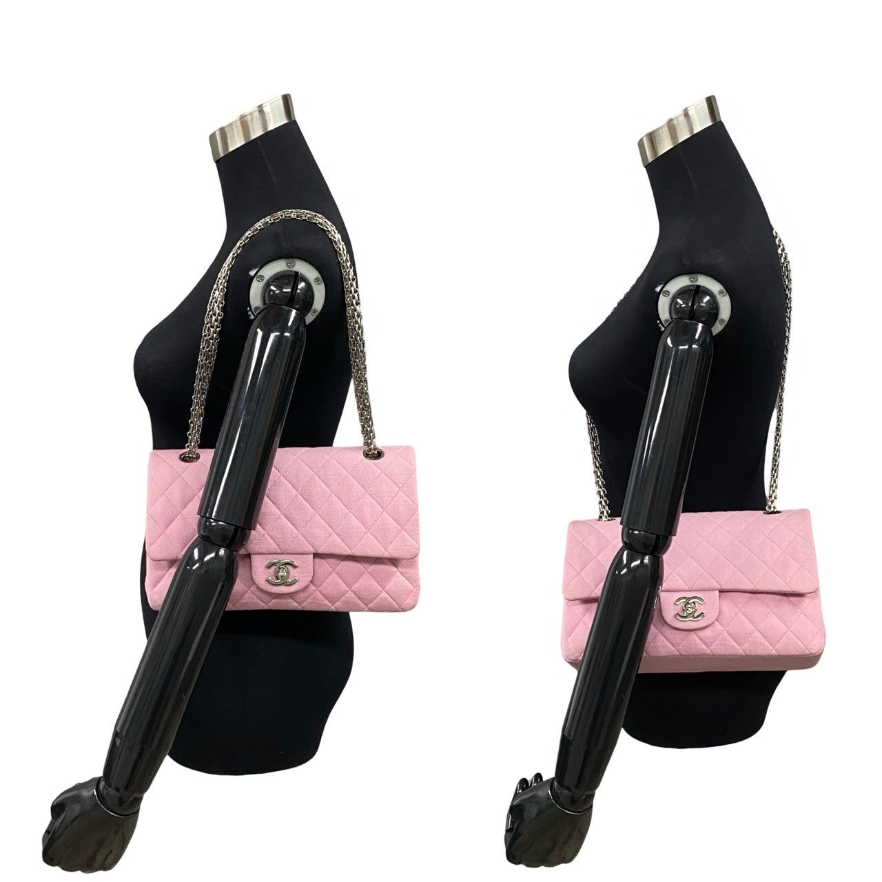 Chanel Medium Classic Double Flap Bag  Cotton Crossbody Bag in New Condition