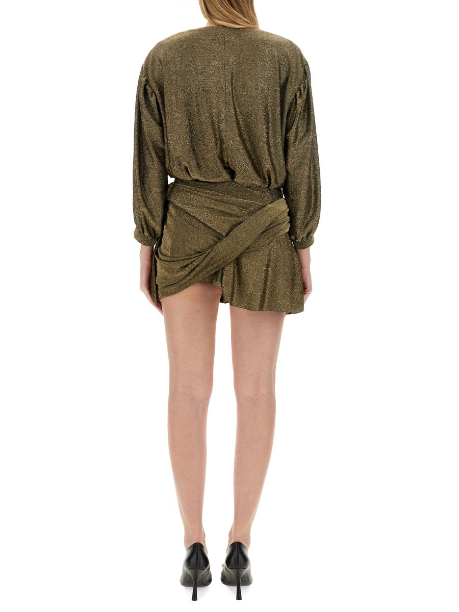 BALENCIAGA V-Neck Mini Dress (Size 36 FR)