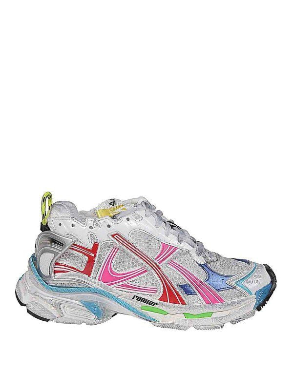 BALENCIAGA Men's Multicolor Runner Mesh Sneakers