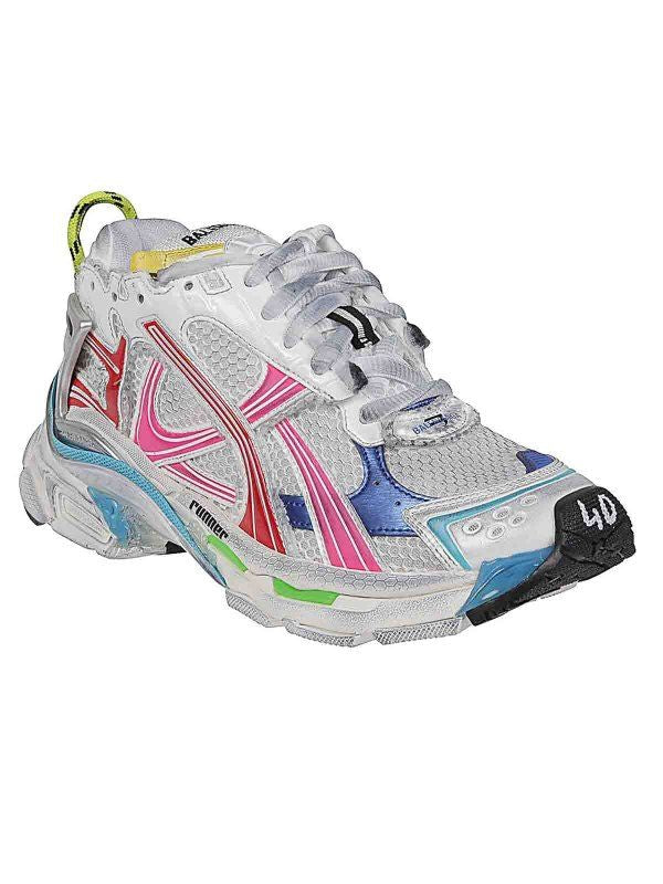 BALENCIAGA Men's Multicolor Runner Mesh Sneakers