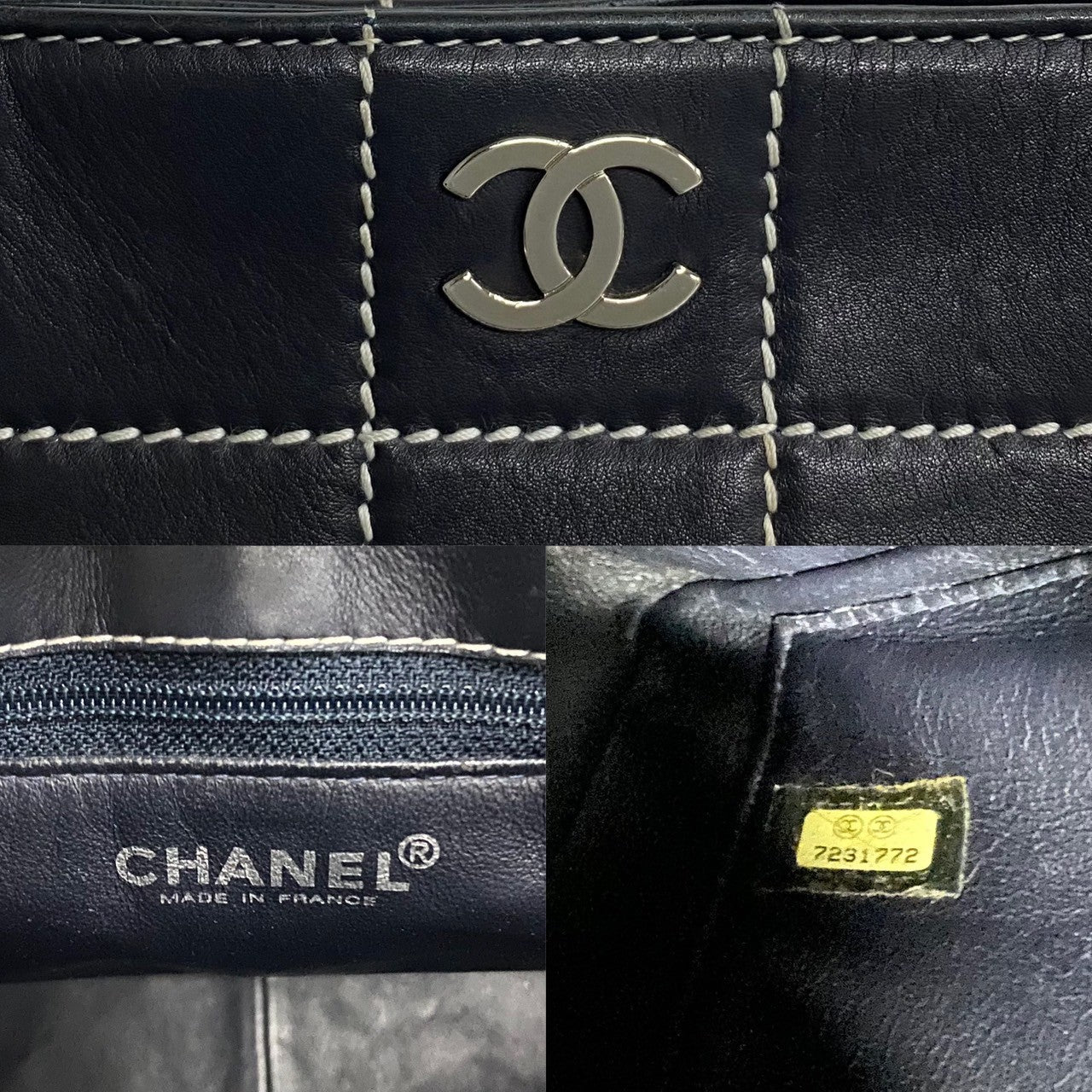 Chanel CC Wild Stitch Tote Bag  Leather Tote Bag