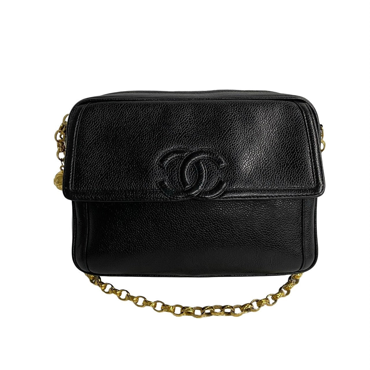 Chanel CC Caviar Flap Camera Bag  Leather Crossbody Bag