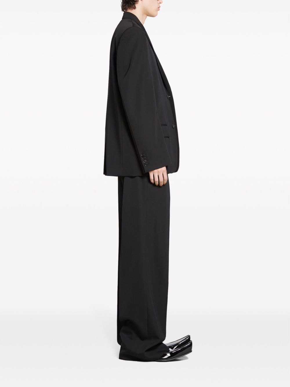 BALENCIAGA Wool Single-Breasted Blazer Jacket