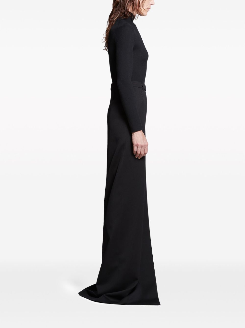BALENCIAGA High-Waisted Floor-Length Midi Skirt with Slit