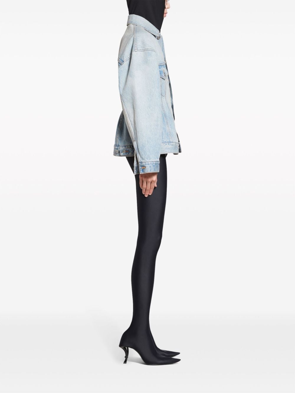 BALENCIAGA Hourglass Denim Jacket for Women