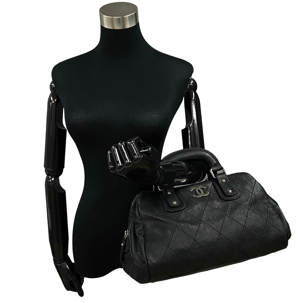 Chanel CC Caviar Outdoor Ligne Doctor Bag  Leather Handbag