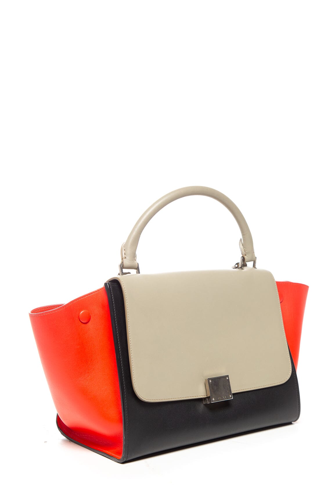 Celine Tri Color Leather Trapeze Handbag
