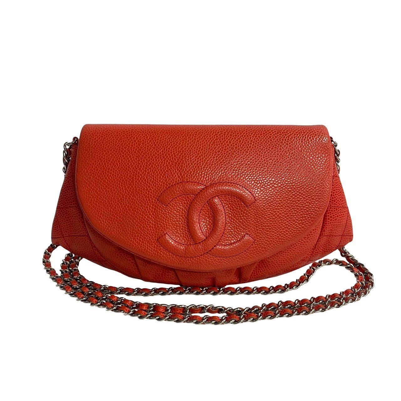 Chanel CC Caviar Flap Crossbody Bag Leather Crossbody Bag