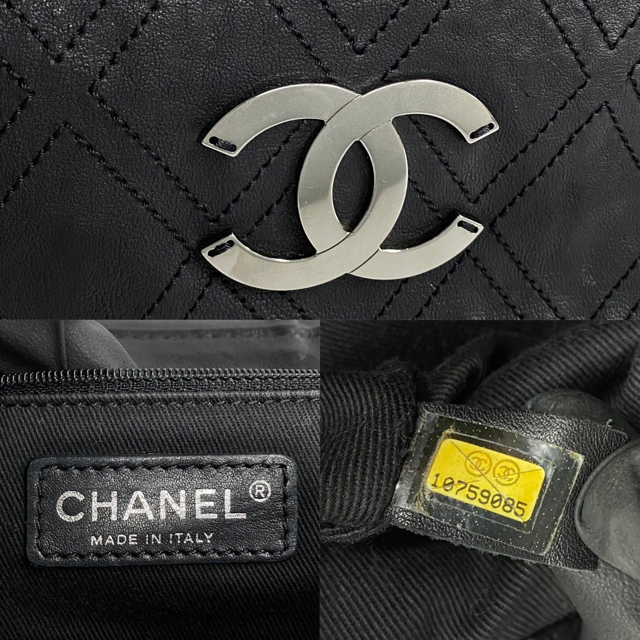 Chanel CC Quilted Leather Shoulder Bag Leather Crossbody Bag