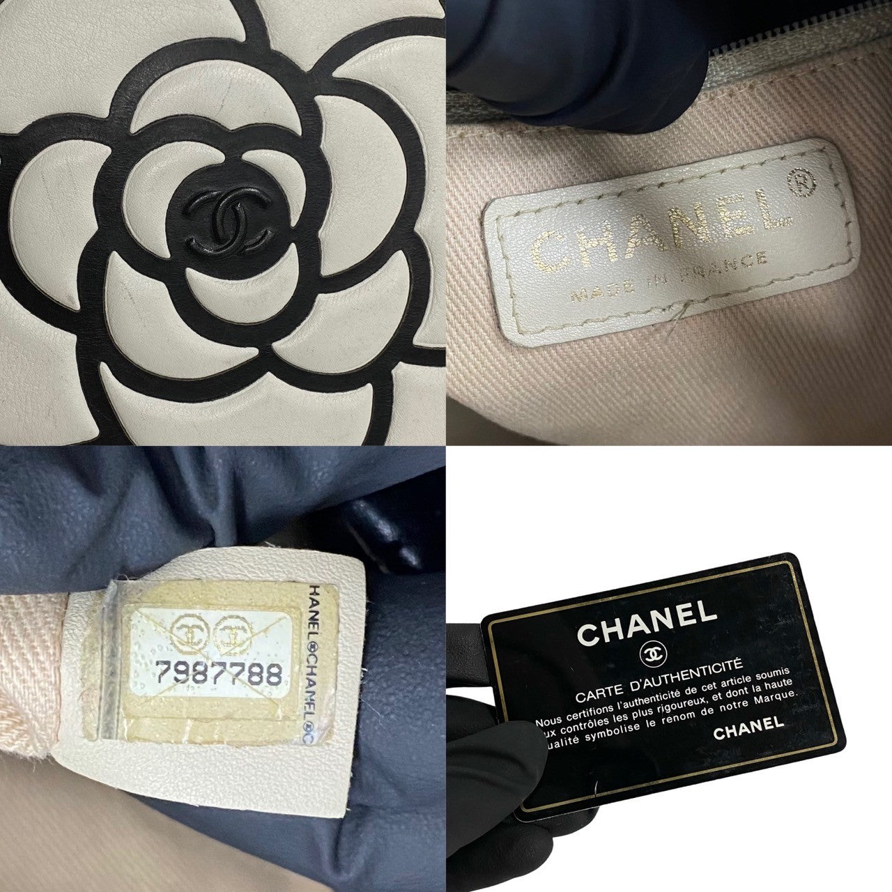 Chanel Leather Camellia Tote Bag Leather Tote Bag