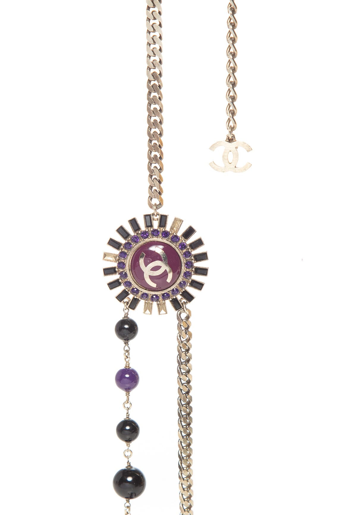 Chanel 2007 Purple Chain and Bead Belt