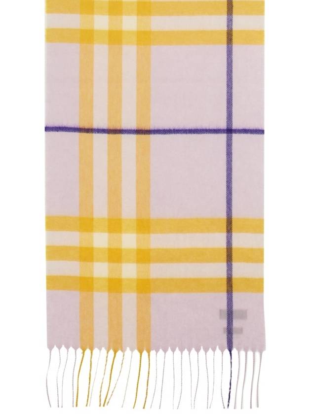 Burberry Check Cashmere Scarf Pink