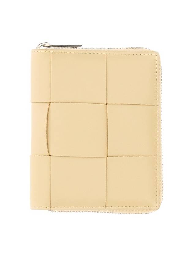 Bottega Veneta Around Zipper Halfwallet Beige