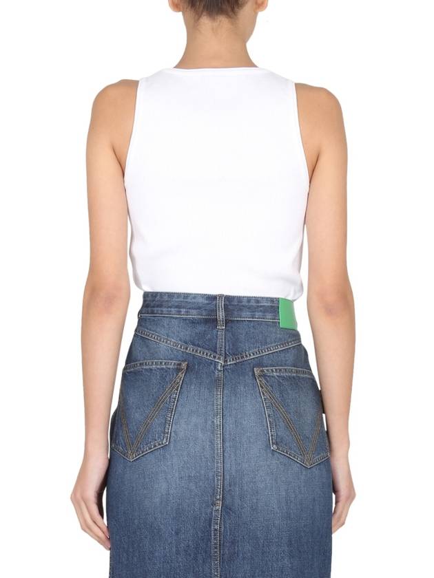 Bottega Veneta Slim Fit Stretch Cotton Sleeveless White