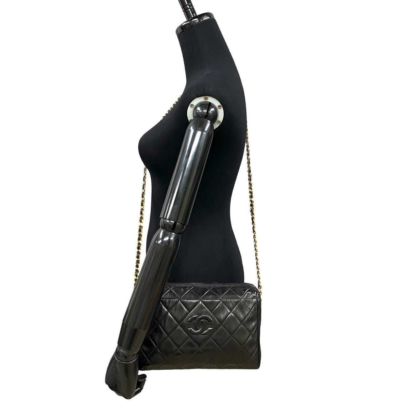 Chanel Quilted Leather Tassel Camera Bag Leather Crossbody Bag