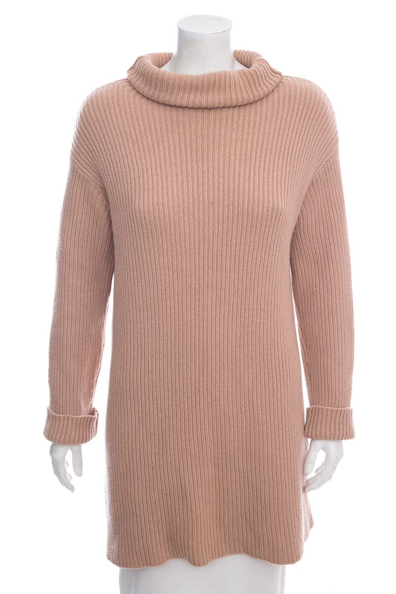 Valentino Dark Beige Turtleneck Long Sweater SZ M