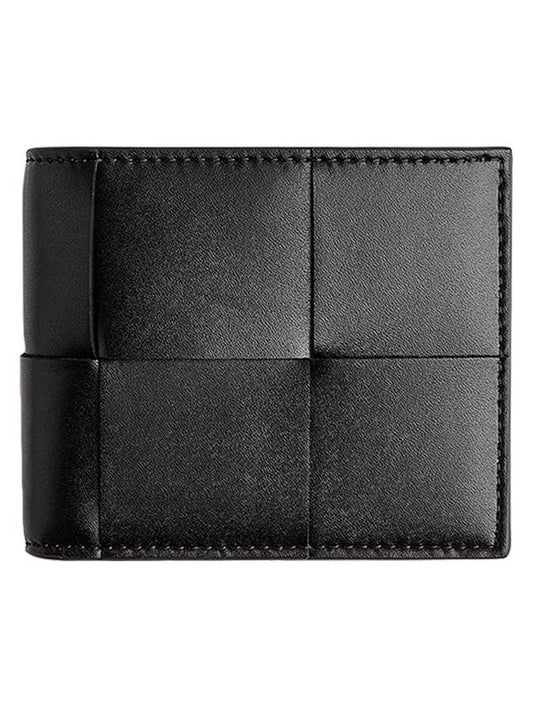 Bottega Veneta Intrecciato Coin Pocket Half Wallet Black
