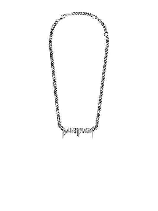 BALENCIAGA Antique Silver Necklace for Men