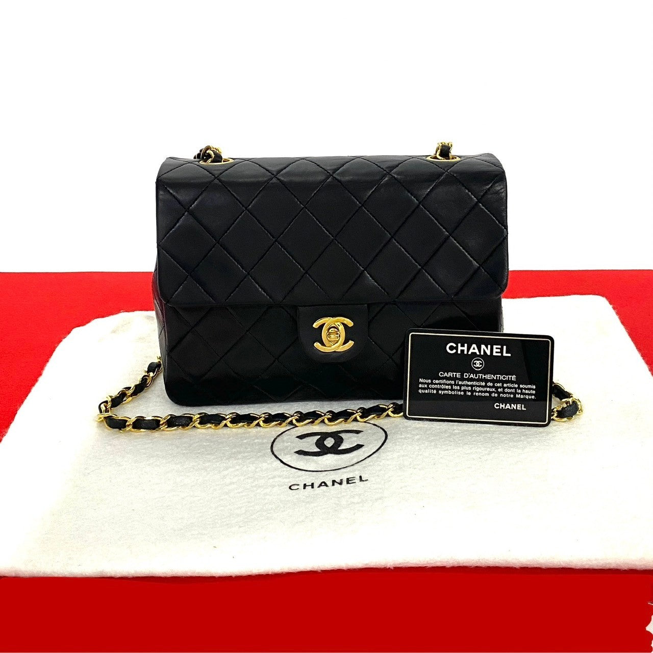Chanel Lambskin Mini Matelasse Shoulder Bag