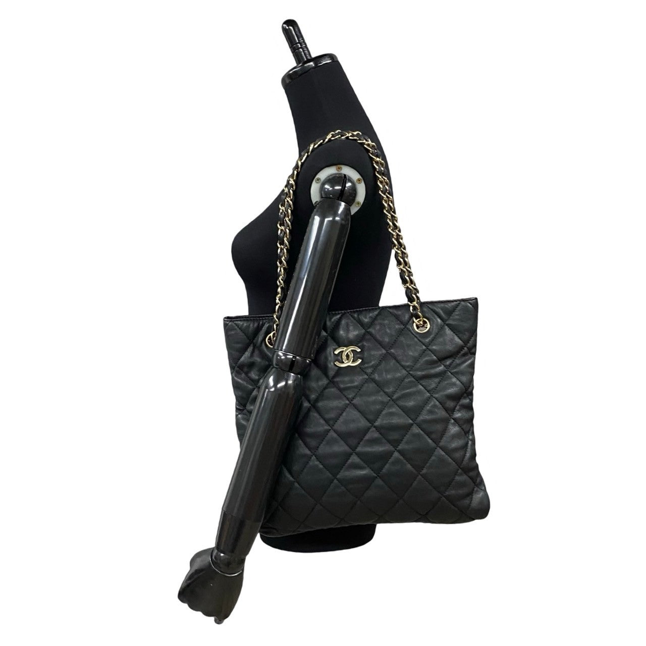 Chanel Lambskin Matelasse Coco Mark Chain Tote Bag