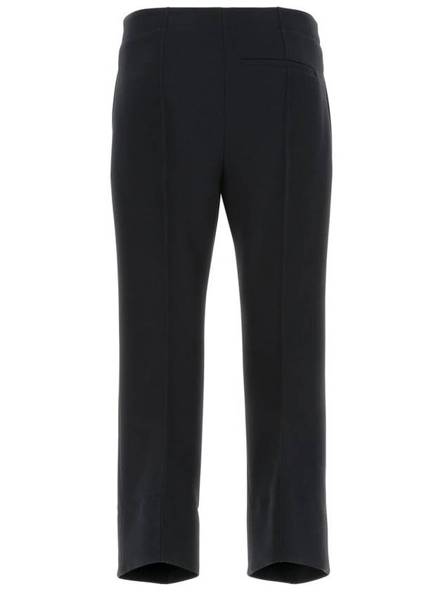 Bottega Veneta Men's Curved Chef Double Wool Straight Pants Black Melange