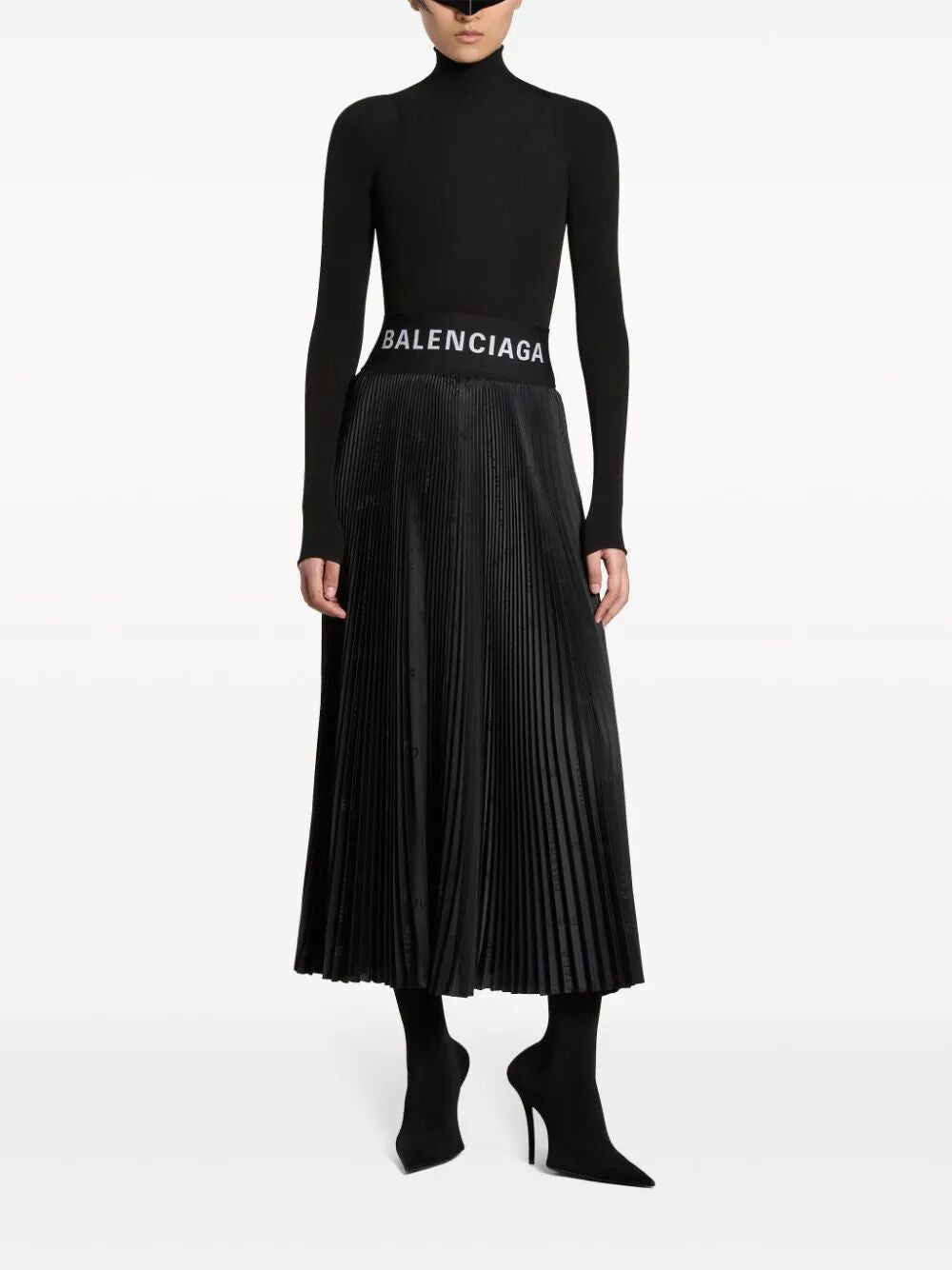 BALENCIAGA Pleated Mini Skirt for Women - Spring/Summer 2024