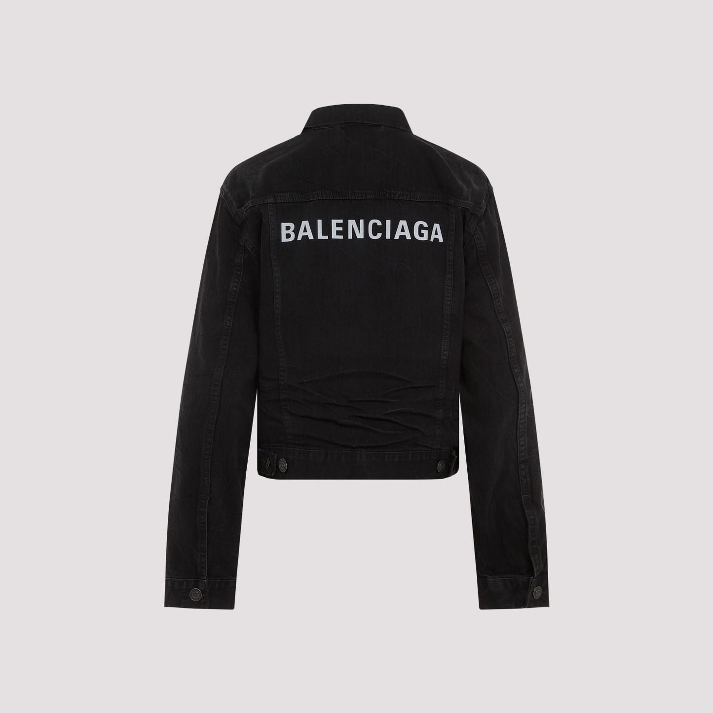 BALENCIAGA Faded Mini Denim Jacket