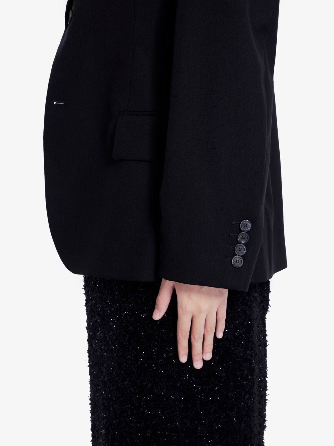 BALENCIAGA Wool Jacket with Peaked Lapels for Women - Regular Fit