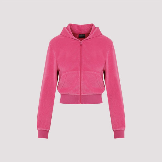 BALENCIAGA Chenille Sweatshirt Mini Jacket for Women