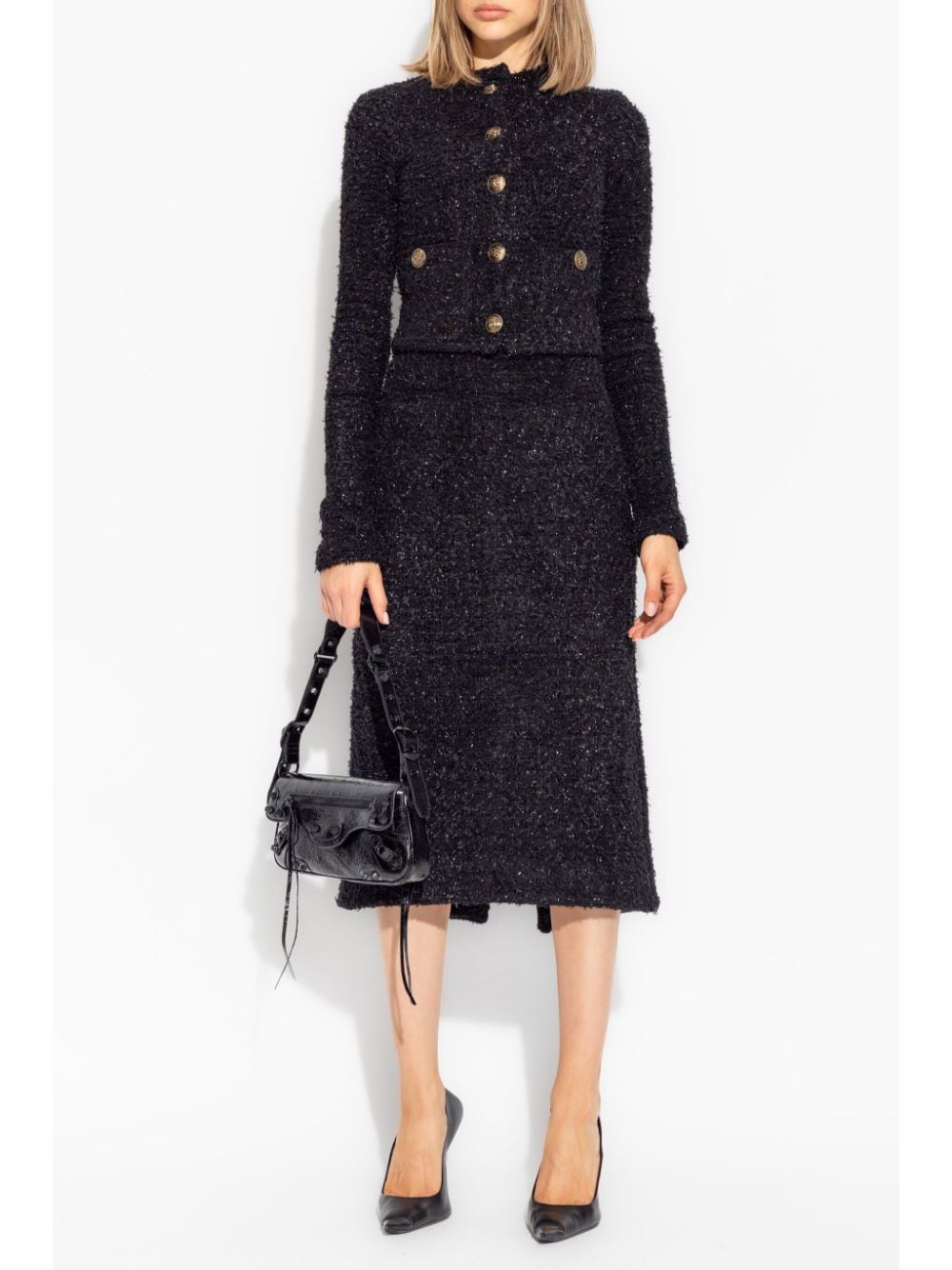 BALENCIAGA Chic Tweed Midi Skirt for Women - SS25 Collection