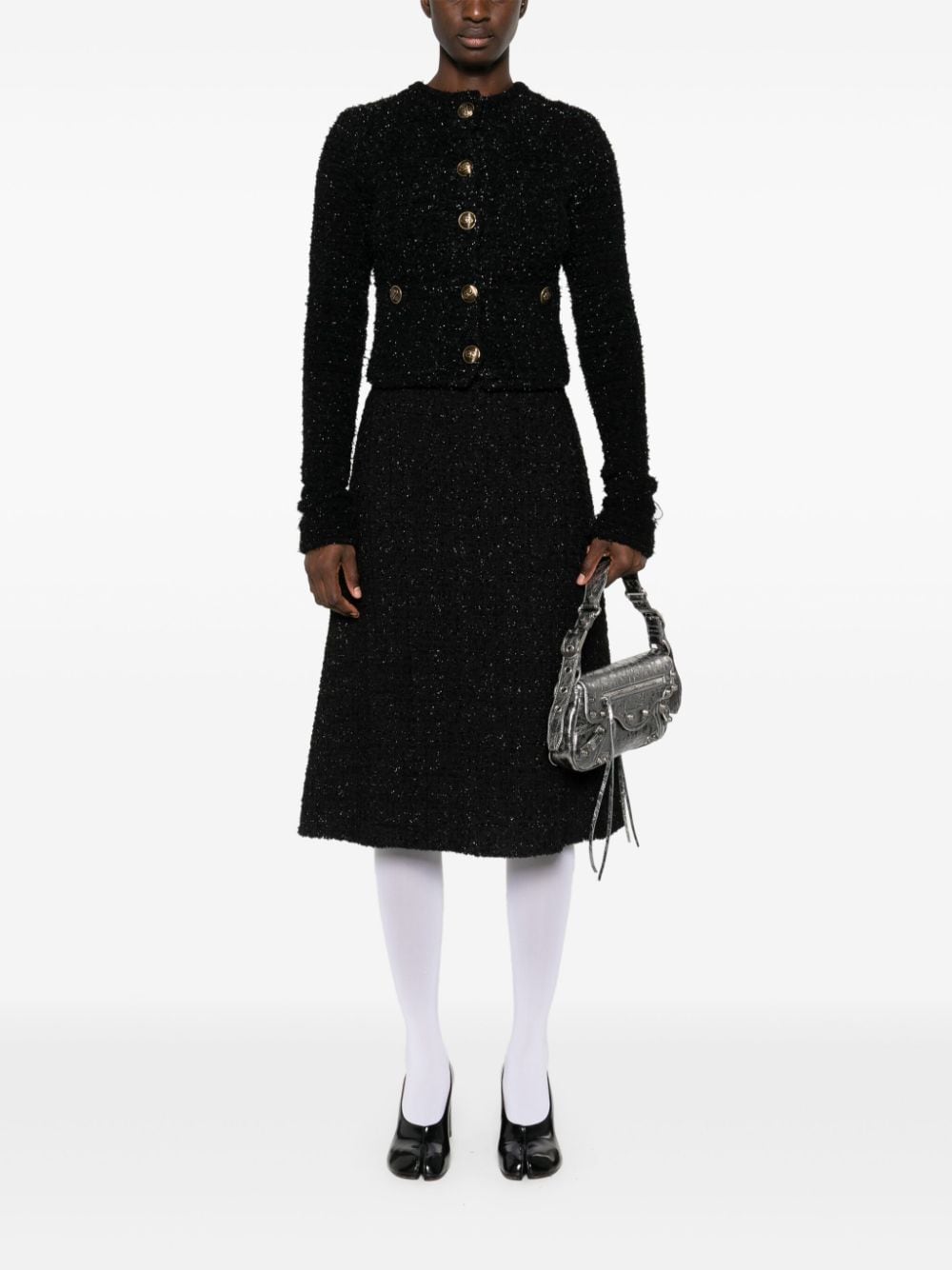 BALENCIAGA Cropped Bouclé Jacket