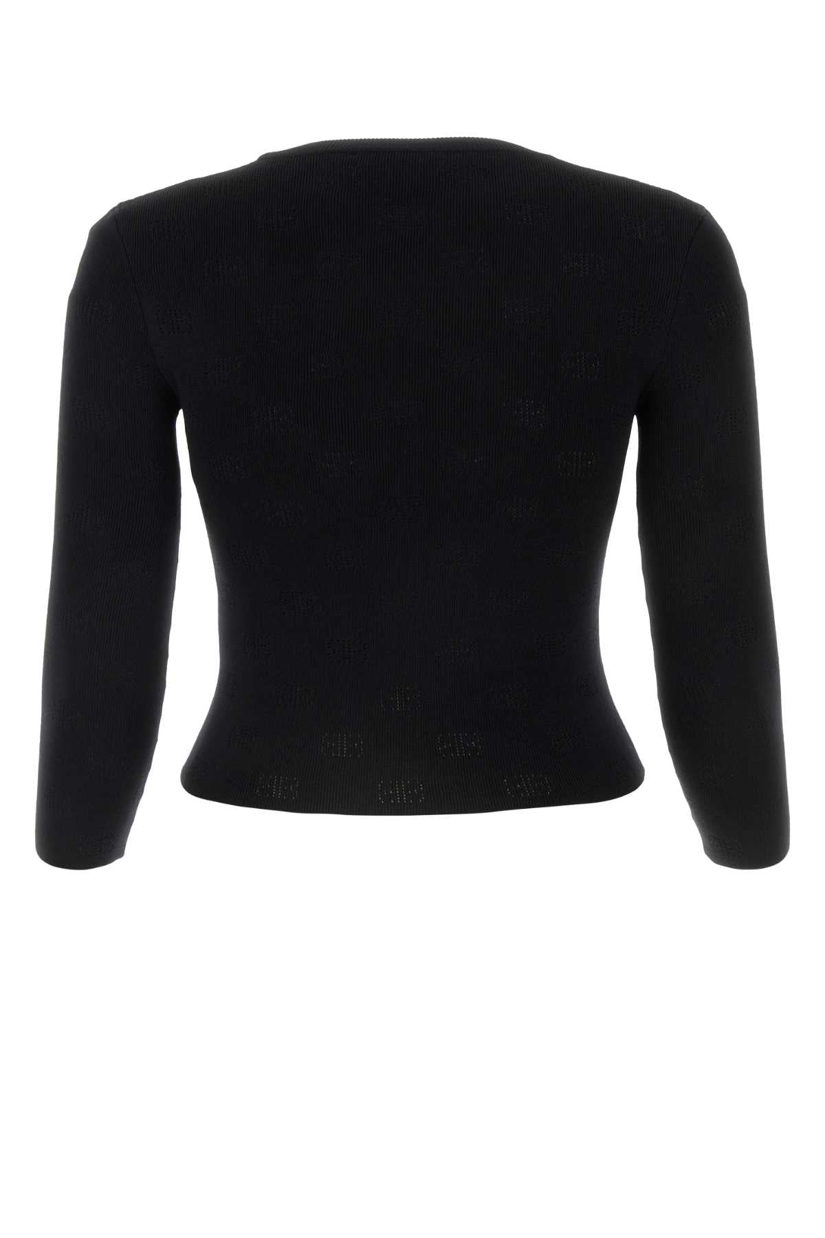 BALENCIAGA Wool Blend Cropped Sweater