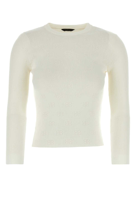 BALENCIAGA Women's Cropped Mini Wool Blend Sweater