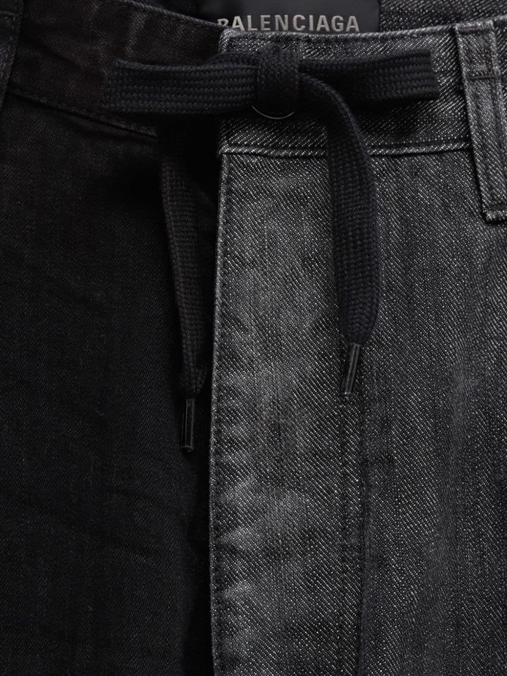 BALENCIAGA Asymmetric Hem Adjustable Waist Strap Pants