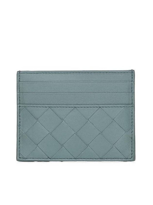 Bottega Veneta Intrecciato Leather Card Wallet Aloe