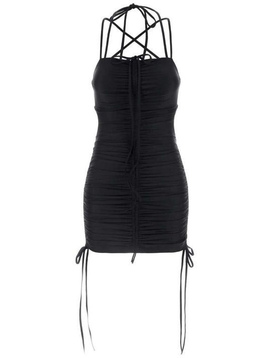 BALENCIAGA Sleek Stretch Nylon Mini Dress